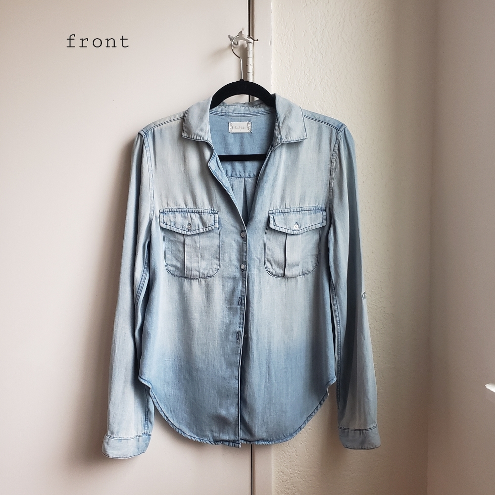 Altar'd State Denim Button Down Top